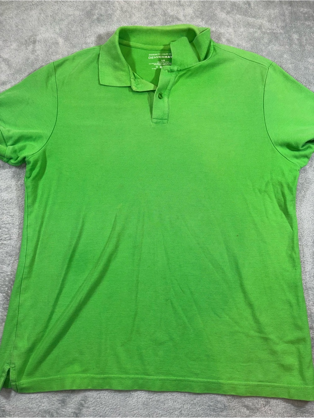 100% Cotton Green Polo Shirt Size Large